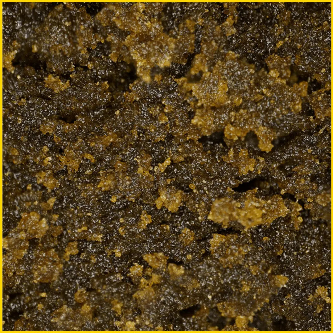 Zoom sur la résine CBD Golden Static, une qualité premium avec des arômes uniques et des effets relaxants, disponible sur goldenking.fr