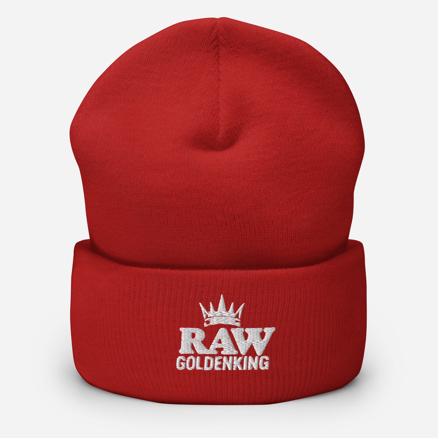 Bonnet Golden King logo blanc collection hiver RAW collab