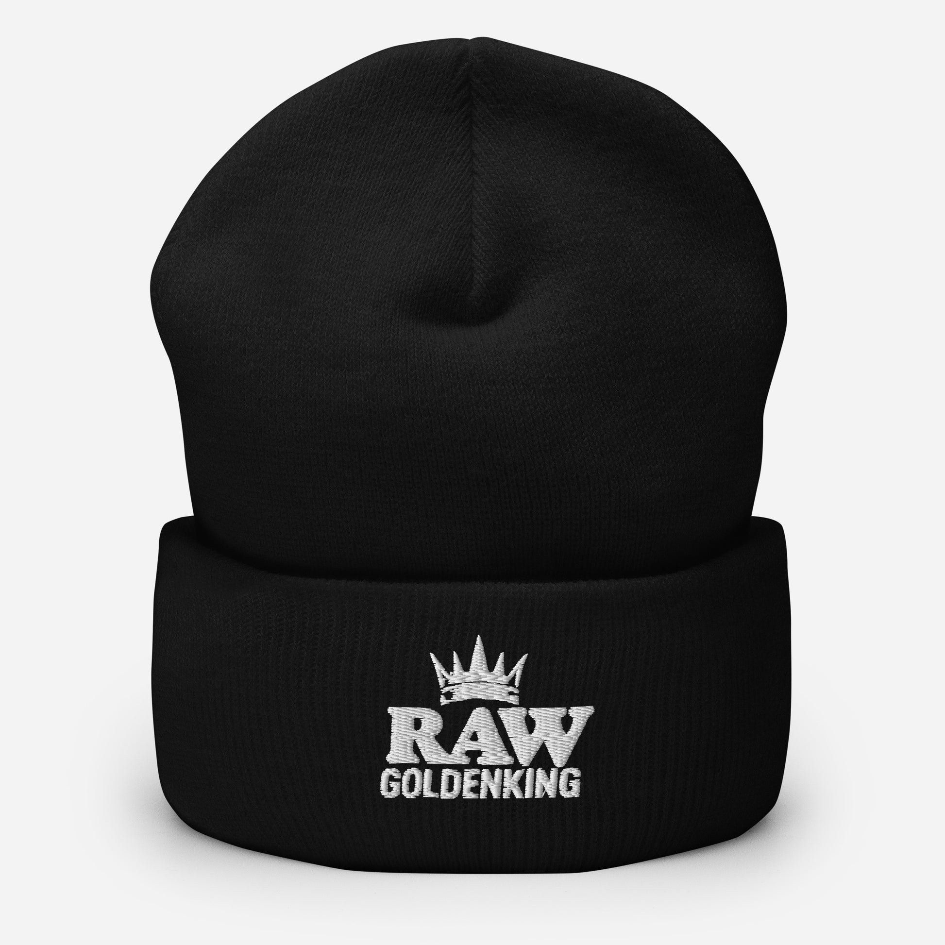 Bonnet Golden King logo blanc collection hiver RAW collab